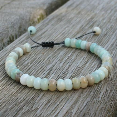 AMAZONITE & other Natural Stones ABACUS Bead CALMING Men's Bracelet